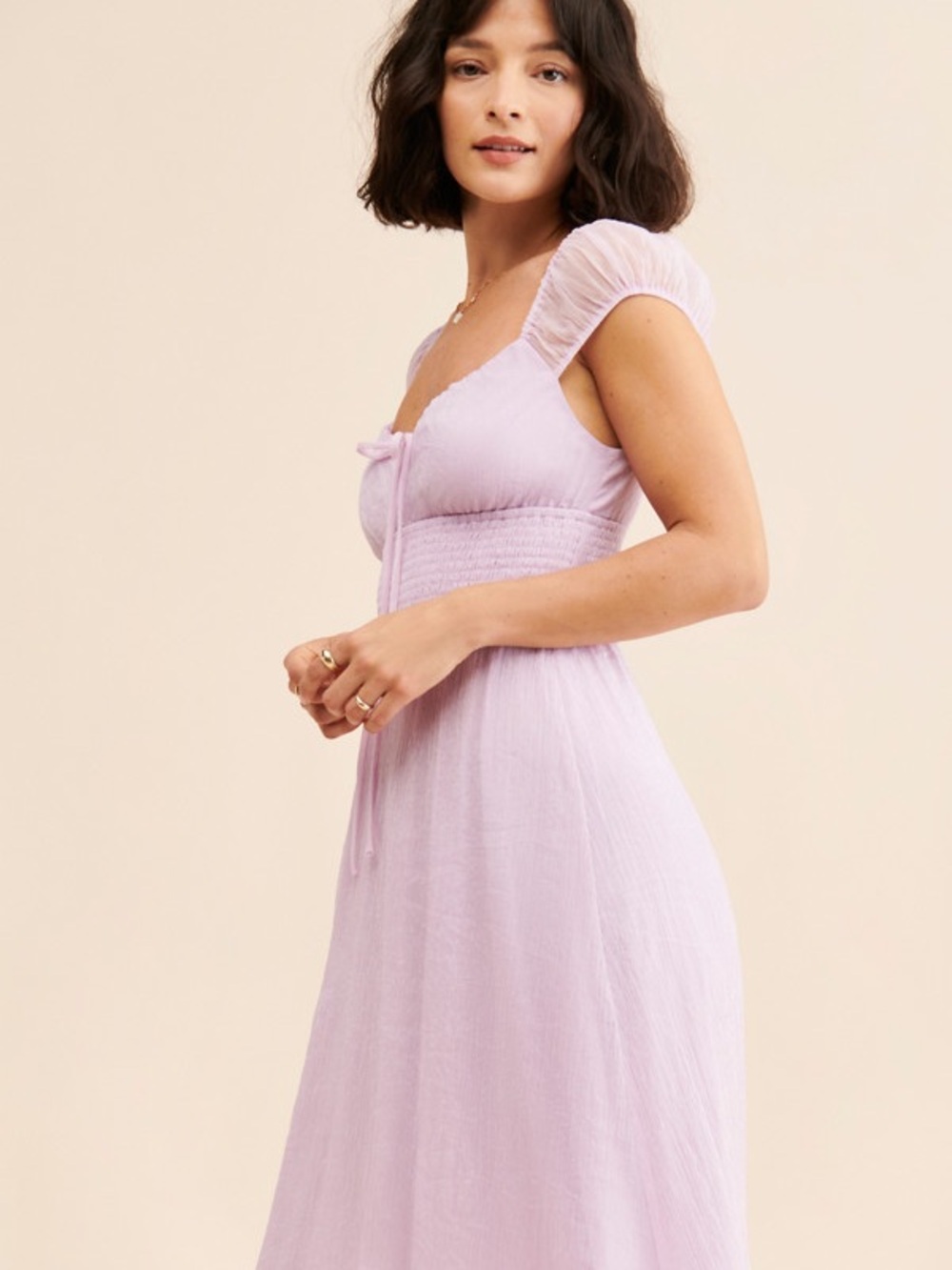 Hutch ‘Cap Sleeve Shimmer Maxi Dress’ in “Lilac Purple” Size Large - Picture 4 of 16